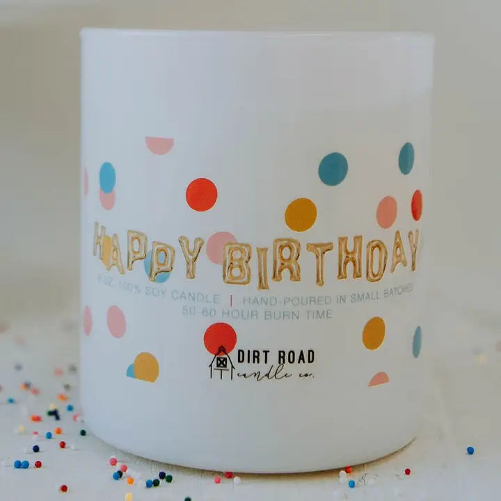 10 oz. Happy Birthday Candle