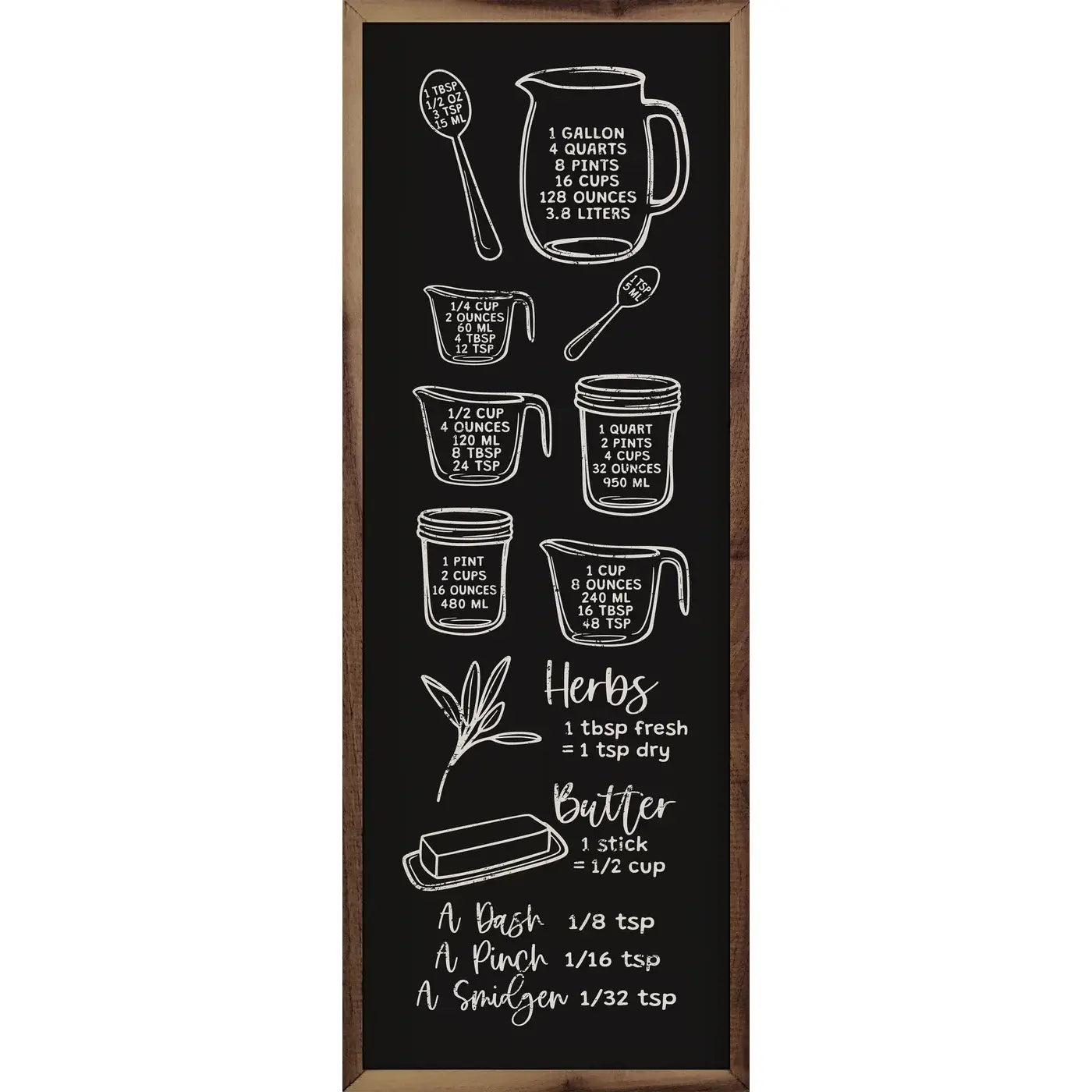 Kitchen Measurements Black