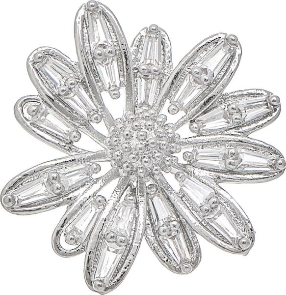 Crystal Flower Post Earring