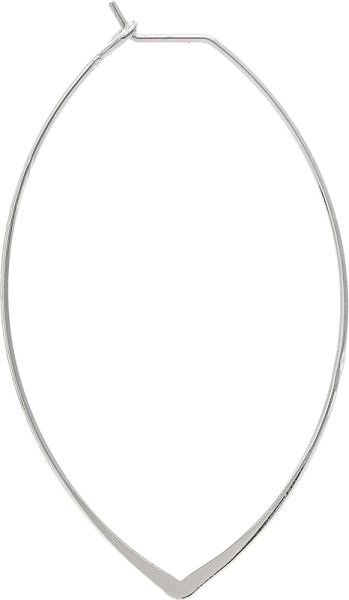 Flat Point Ellipse Hoop Earring
