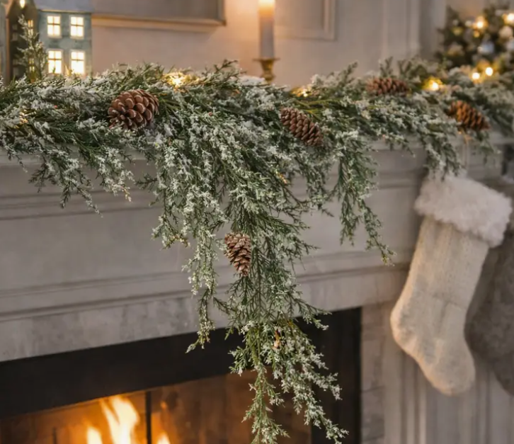 Snow Tipped Pine Garland 60in