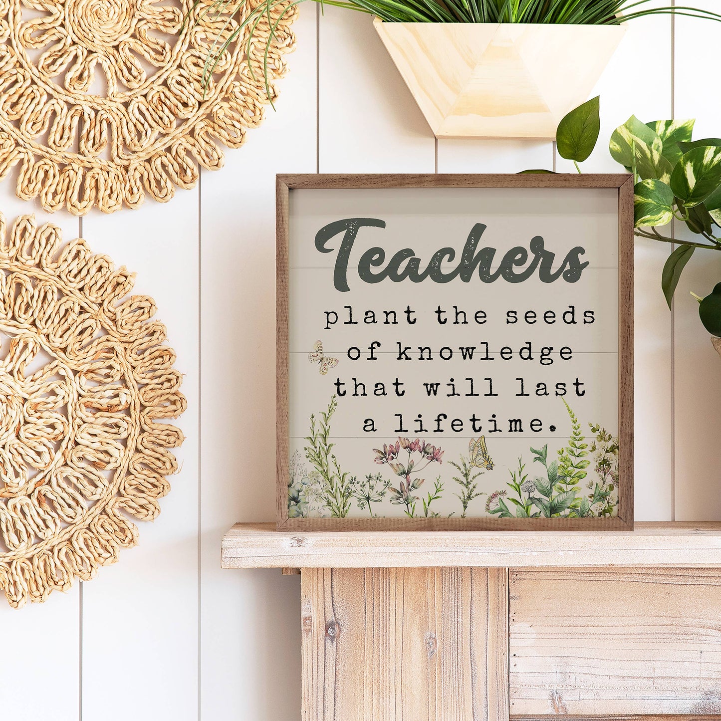 Teachers Plant The Seeds Floral White