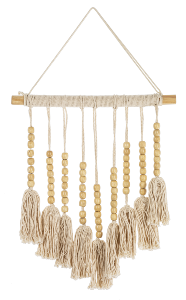 Macrame Beaded Hanging Tassel
