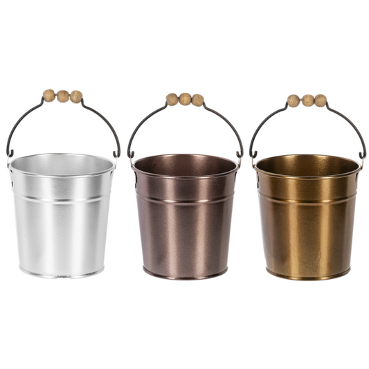 Mini Bucket Planter Metallic