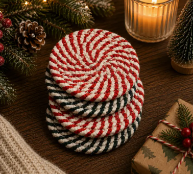 Holiday Fabric Coasters