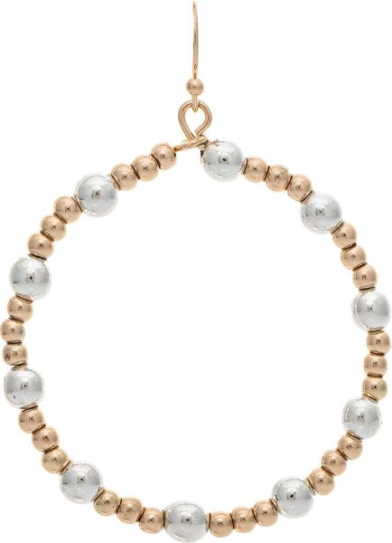 Ball Beaded Circle Earring