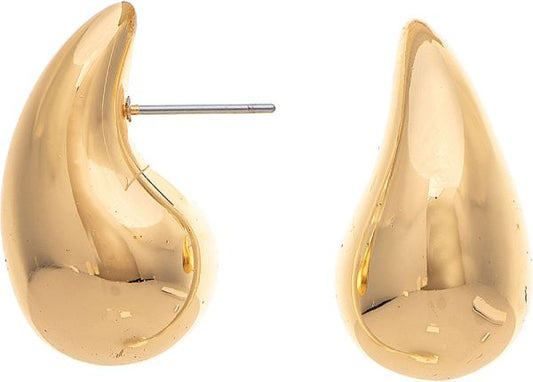 Large Teardrop Post Earring