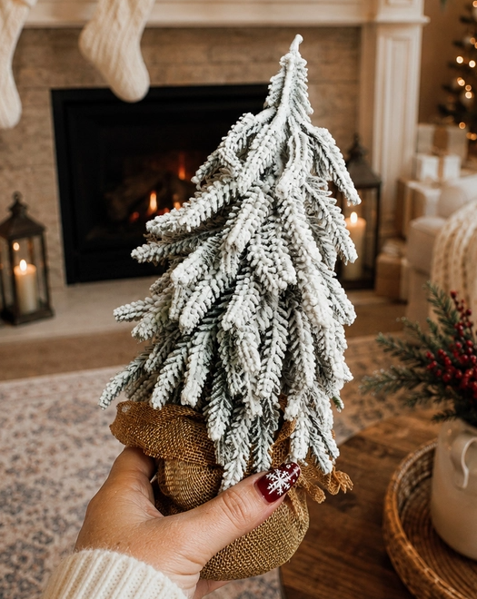 Flocked Snow Christmas Tree