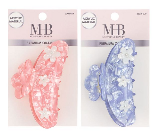Flower Embellished Claw Clip