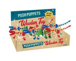 Wooden Dino Push Puppet