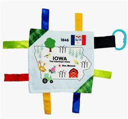 Iowa Baby Crinkle Tag Square