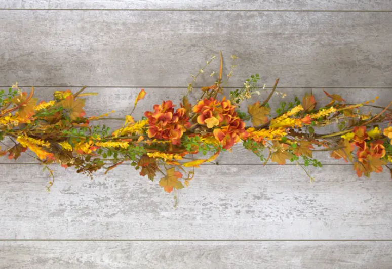 Fall Hydrangea 4ft Garland