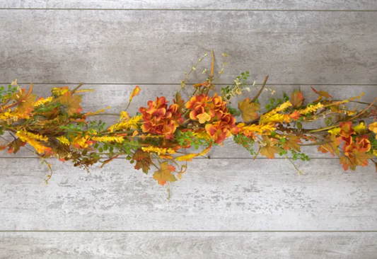 Fall Hydrangea 4ft Garland