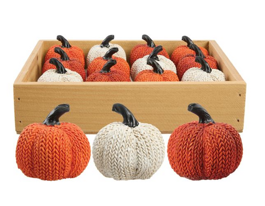 Mini Pumpkins with Braided Texture