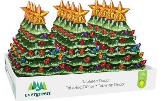 Ceramic Light-Up Mini Christmas Trees