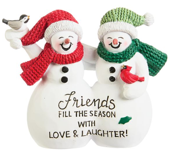 Christmas Traditions Friends Snowman Couple