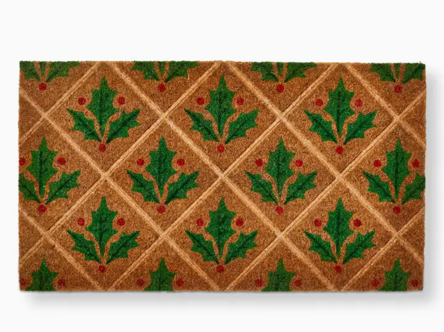 Holly Embossed Non-Slip Coir Mat