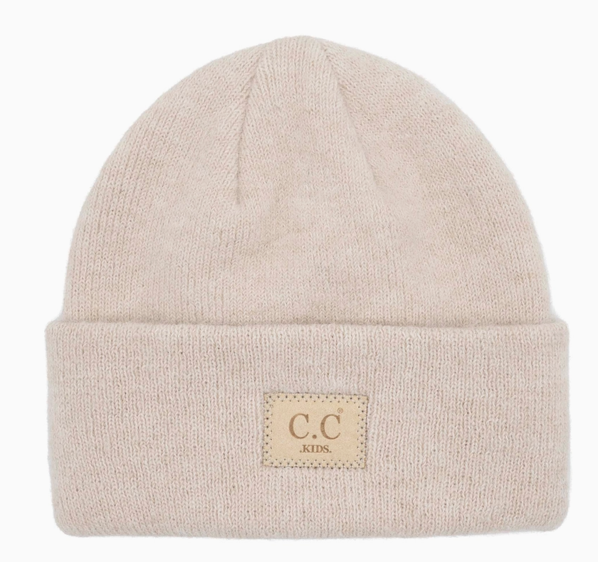 Kids Suede Patch Heather Classic Beanie