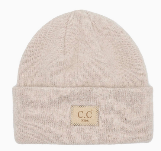 Kids Suede Patch Heather Classic Beanie
