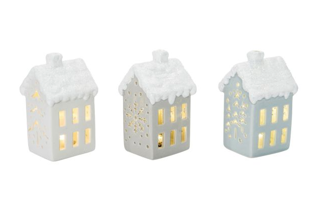 Ceramic Light Up Snowy House