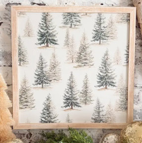 Evergreen Trees Layering Wood Sign