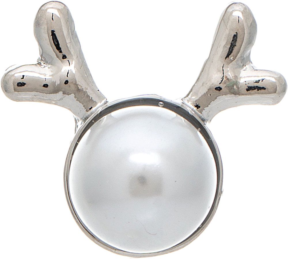 Pearl Reindeer Post Earring
