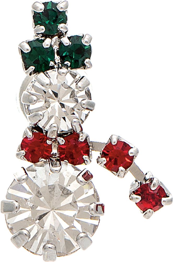 Crystal Snowman Post Earring