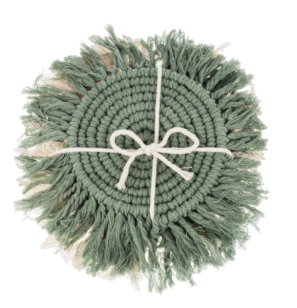 Macrame Coaster Set