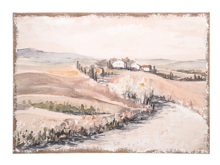 Countryside Landscape Burlap