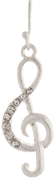 Crystal G-Clef Earring