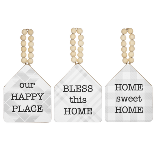 House Text Bead Hanger