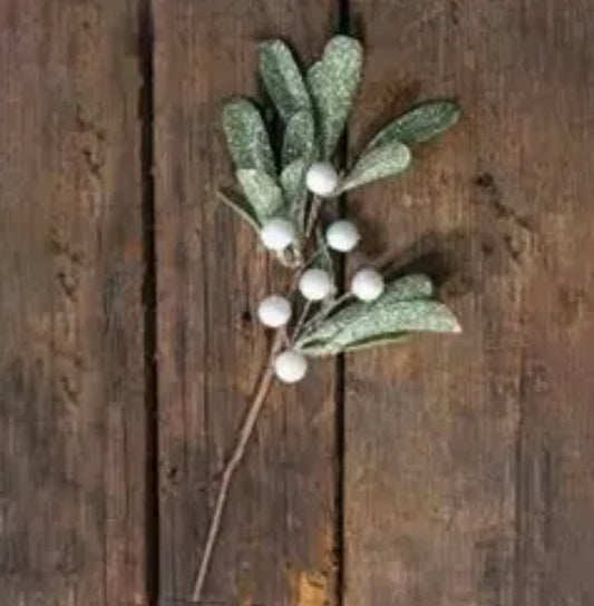 Frosted Mistletoe Pick