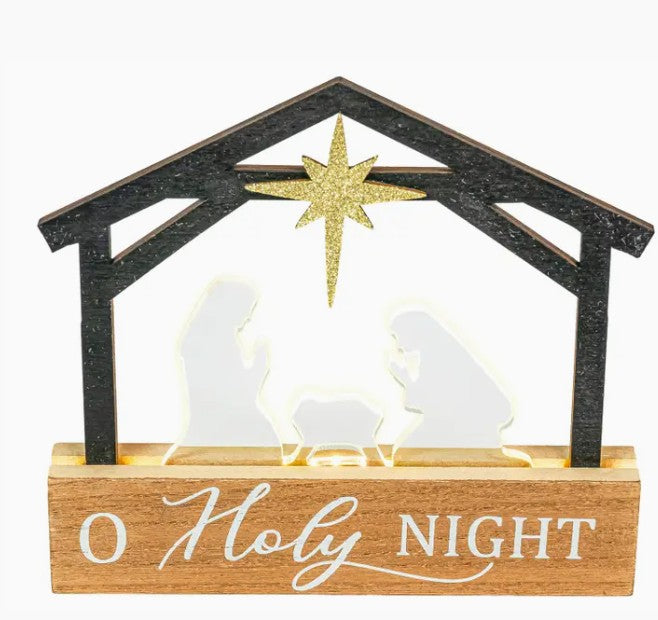 Acrylic Christmas Holy Family Lightup