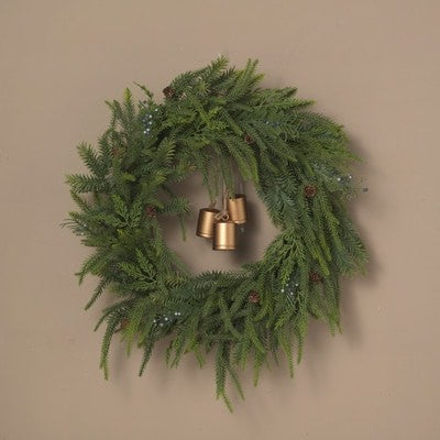 Real Touch Pine Wreath w/ Bells